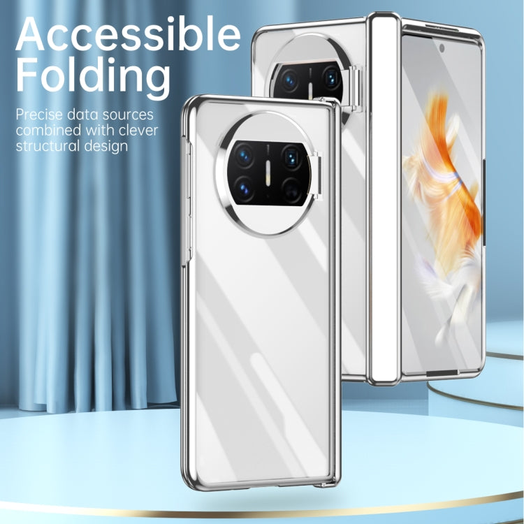 For Huawei Mate X3 Integrated Electroplating PC Folding Phone Case with Hinge