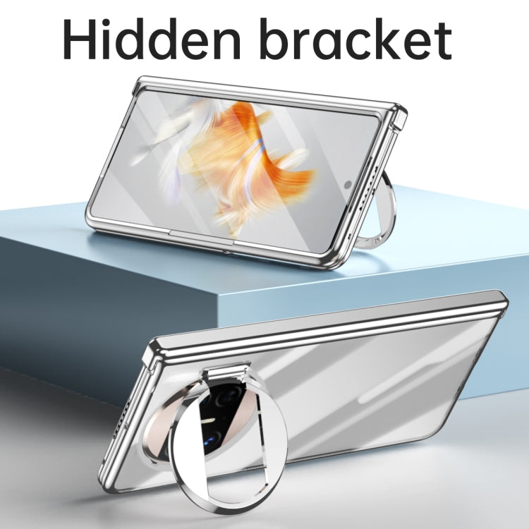 For Huawei Mate X3 Integrated Electroplating PC Folding Phone Case with Hinge