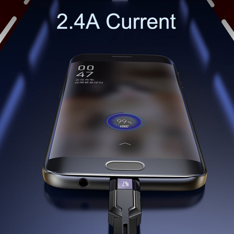 YESIDO CA106 1.2m 2.4A USB to Micro USB OD0.6 Charging Data Cable(Black)