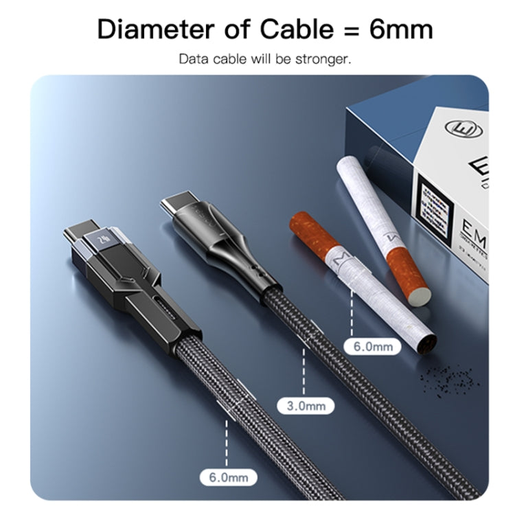 YESIDO CA106 1.2m 2.4A USB to USB-C / Type-C OD0.6 Charging Data Cable(Black)