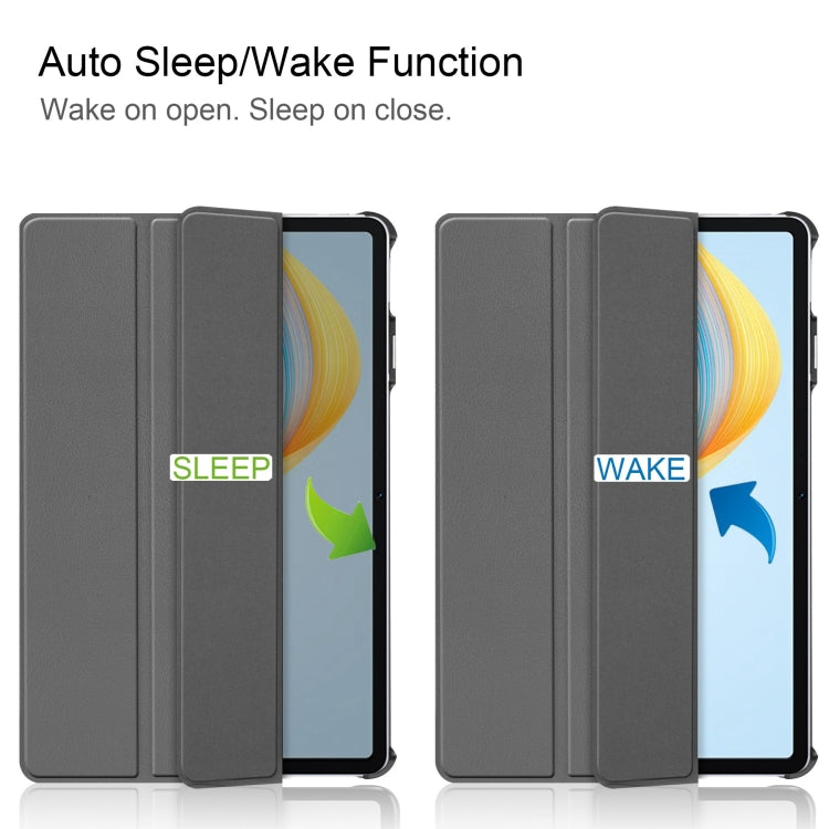 For Honor Pad V8 3-Fold Custer Texture Leather Tablet Case