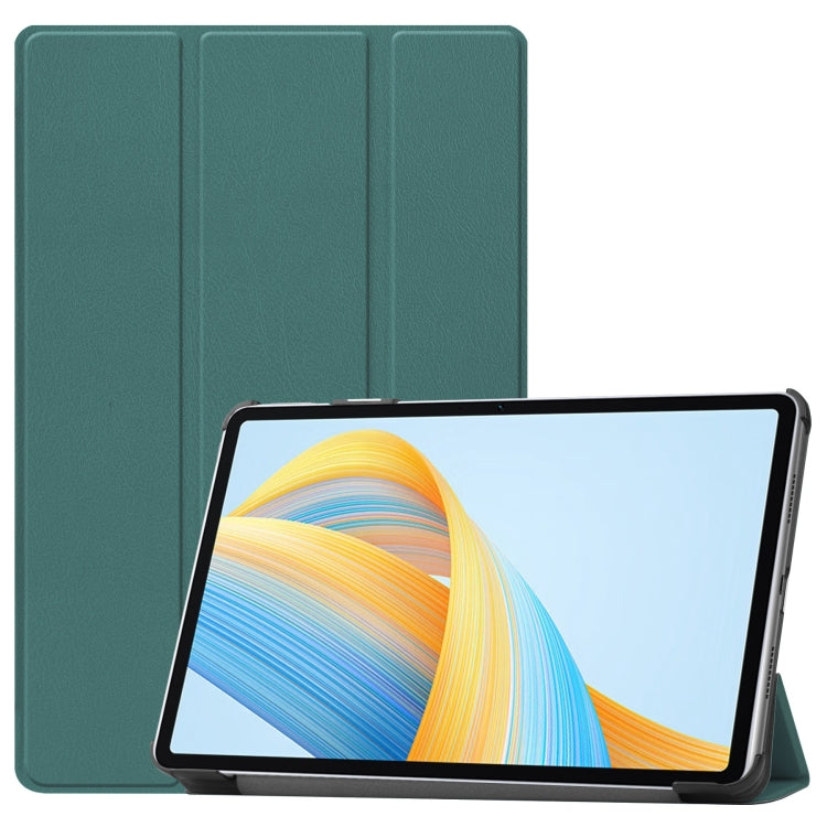 For Honor Pad V8 3-Fold Custer Texture Leather Tablet Case