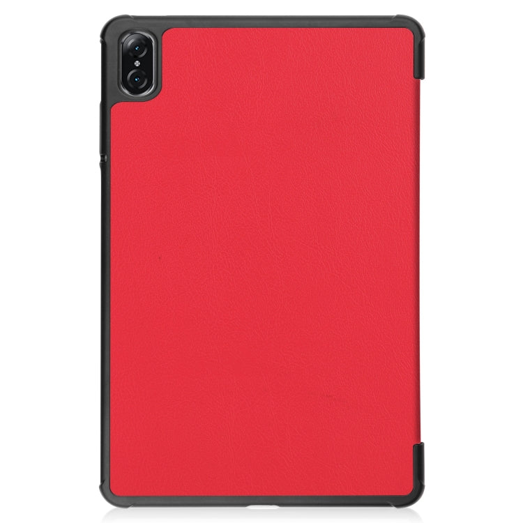 For Honor Pad V8 3-Fold Custer Texture Leather Tablet Case