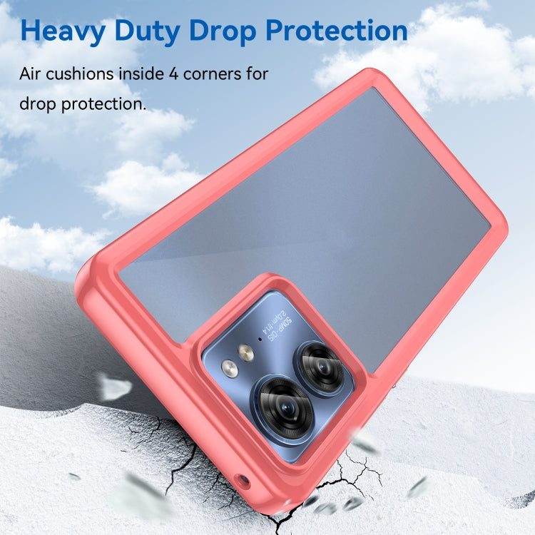 For Motorola Edge 40 Colorful Series Acrylic + TPU Phone Case