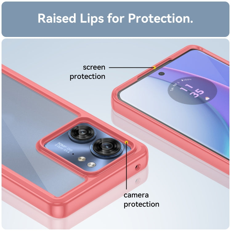 For Motorola Edge 40 Colorful Series Acrylic + TPU Phone Case