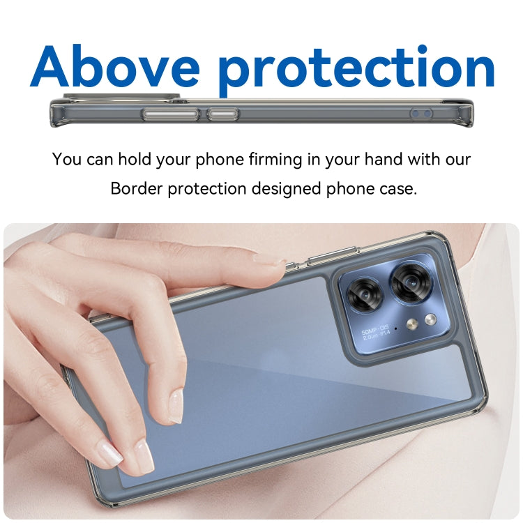 For Motorola Edge 40 Colorful Series Acrylic + TPU Phone Case