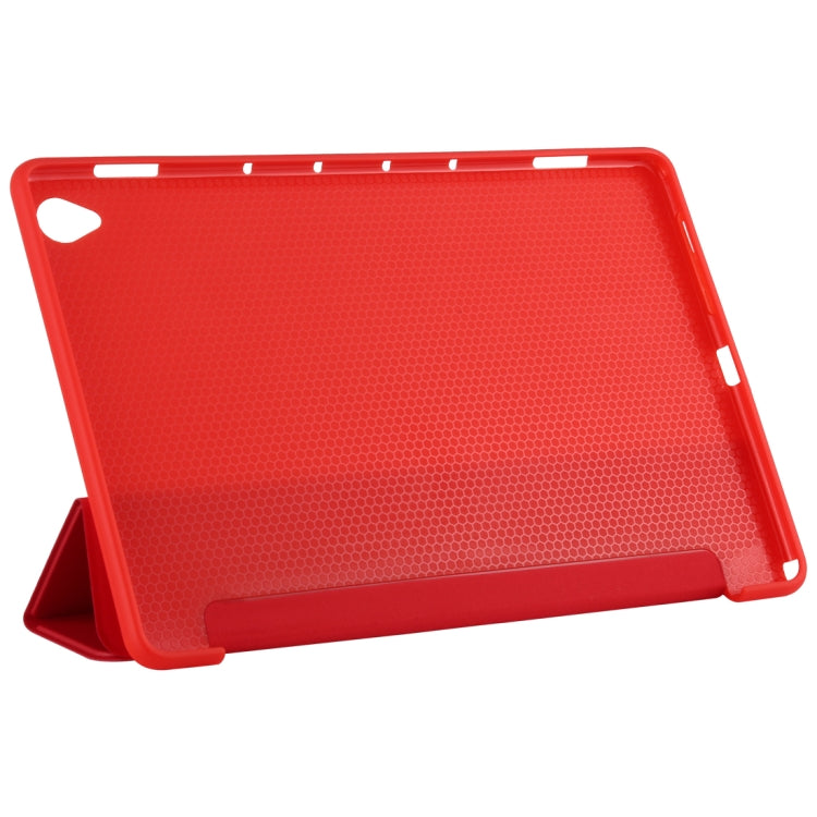 For Huawei MediaPad M6 10.8 Ultra-thin Horizontal Flip TPU Leather Case with Three-fold Holder