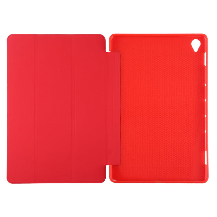 For Huawei MediaPad M6 10.8 Ultra-thin Horizontal Flip TPU Leather Case with Three-fold Holder