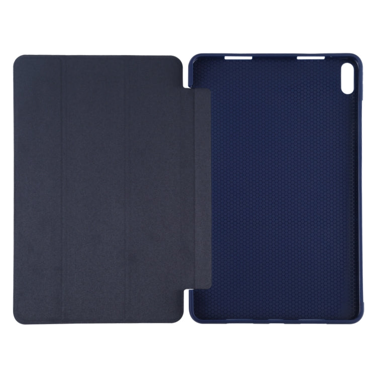 For Huawei Matepad Pro 10.8 Ultra-thin Horizontal Flip TPU Leather Case with Three-fold Holder(Dark Blue)