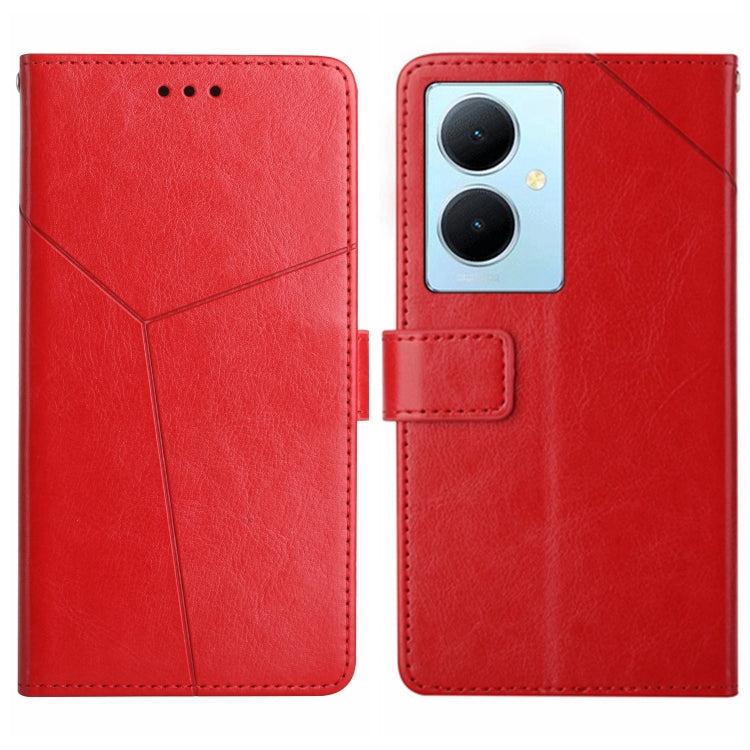 For vivo Y78+ HT01 Y-shaped Pattern Flip Leather Phone Case