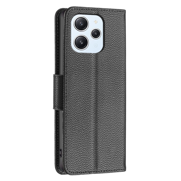 For Xiaomi Redmi 12 4G Litchi Texture Pure Color Leather Phone Case