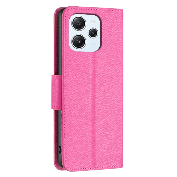 For Xiaomi Redmi 12 4G Litchi Texture Pure Color Leather Phone Case