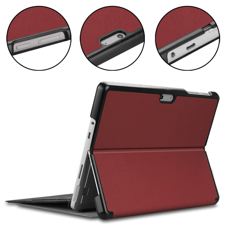 For Microsoft Surface Go 2 / Surface Go Voltage Elastic Texture Horizontal Flip Leather Case with Holder