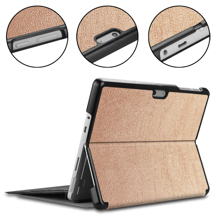 For Microsoft Surface Go 2 / Surface Go Voltage Elastic Texture Horizontal Flip Leather Case with Holder