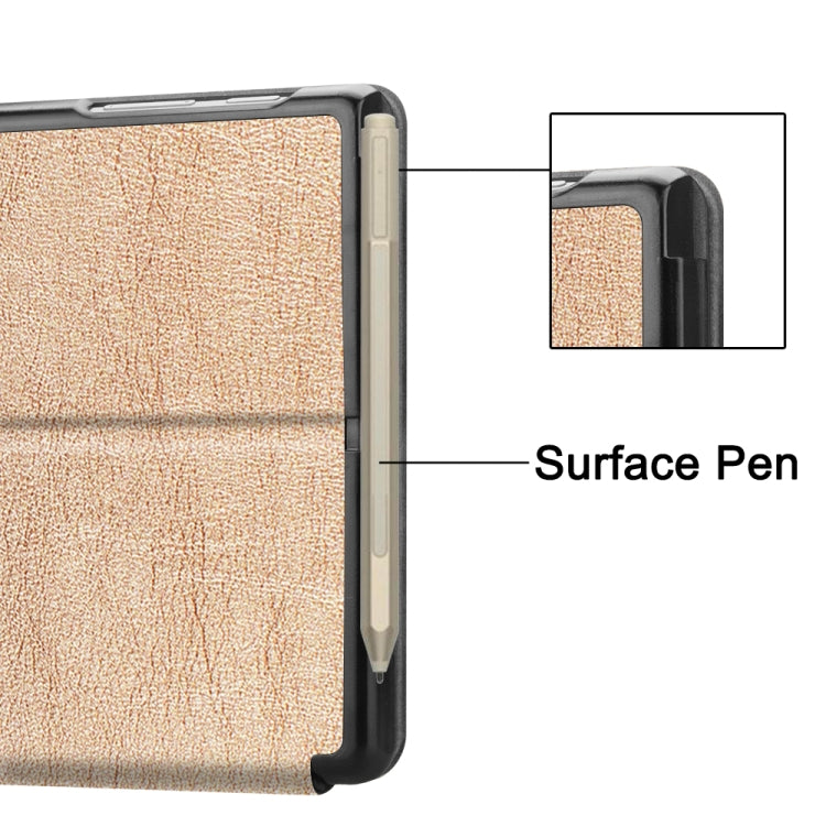 For Microsoft Surface Go 2 / Surface Go Voltage Elastic Texture Horizontal Flip Leather Case with Holder