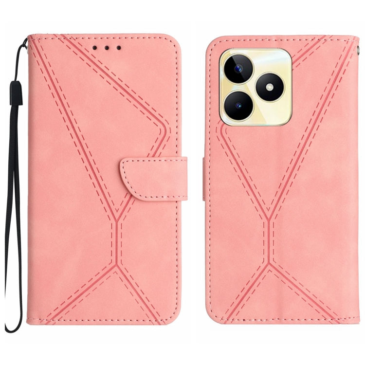 For Realme C53 Stitching Embossed Leather Phone Case