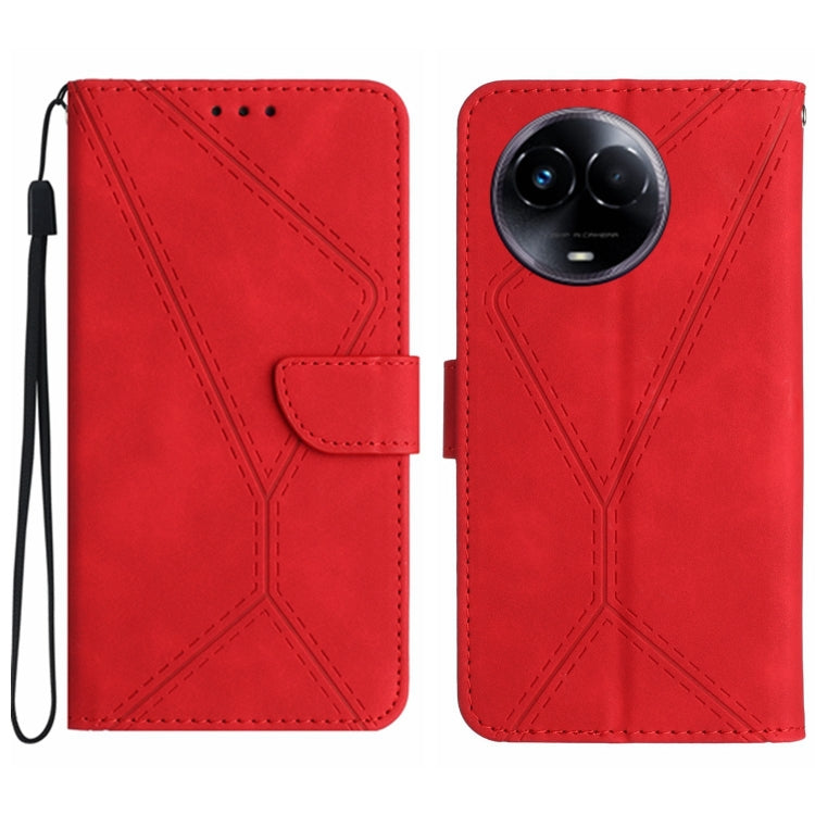 For Realme 11 5G Global Stitching Embossed Leather Phone Case