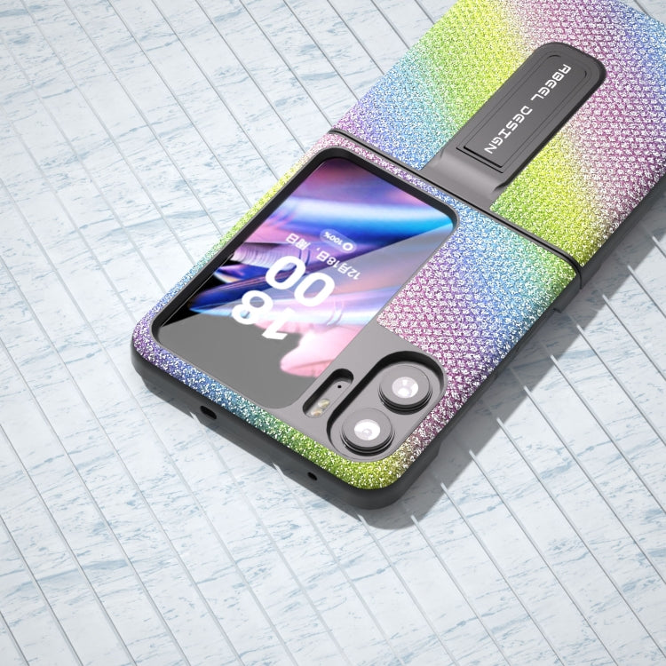 For OPPO Find N2 Flip Diamond Series Phone Case with Holder