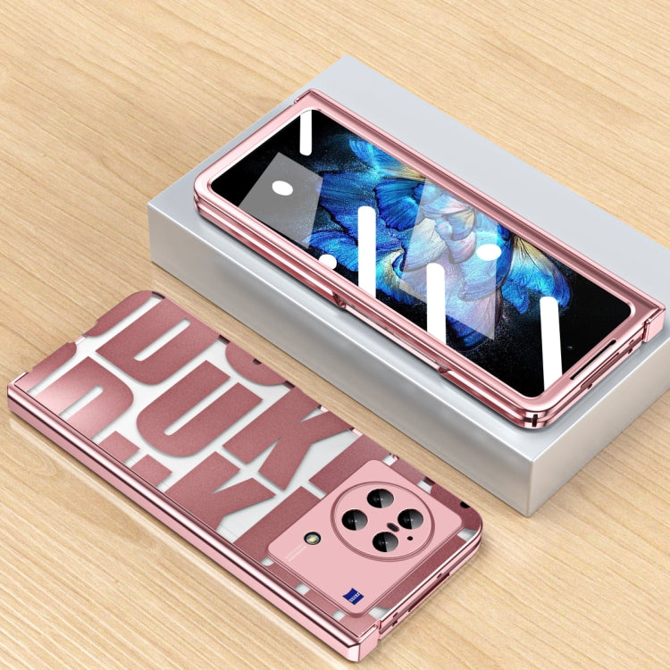 For vivo X Fold Integrated Electroplating Folding Phone Case with Hinge