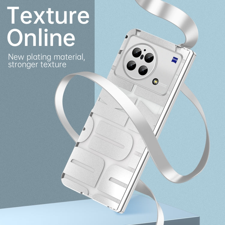 For vivo X Fold Integrated Electroplating Folding Phone Case with Hinge