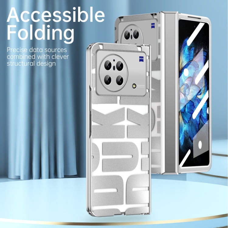 For vivo X Fold Integrated Electroplating Folding Phone Case with Hinge