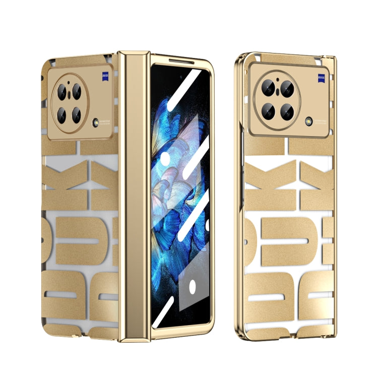 For vivo X Fold Integrated Electroplating Folding Phone Case with Hinge