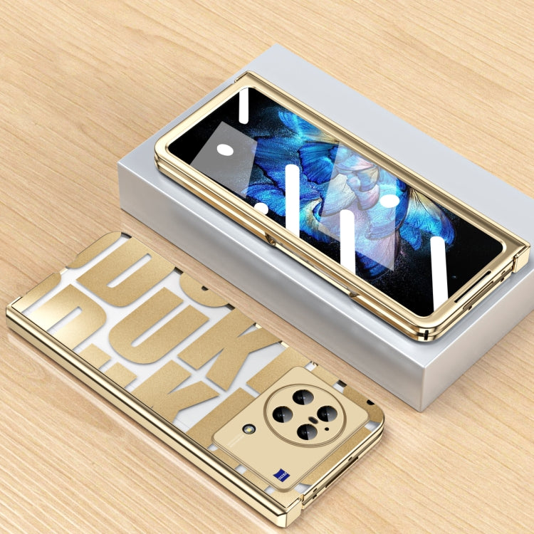 For vivo X Fold Integrated Electroplating Folding Phone Case with Hinge
