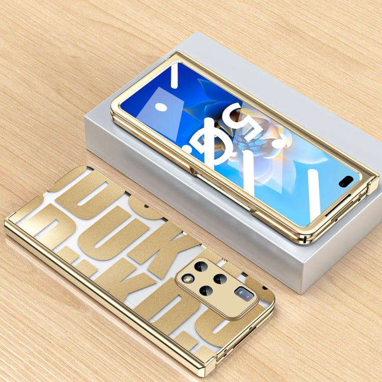 For Huawei Mate X2 Integrated Electroplating Folding Phone Case with Hinge