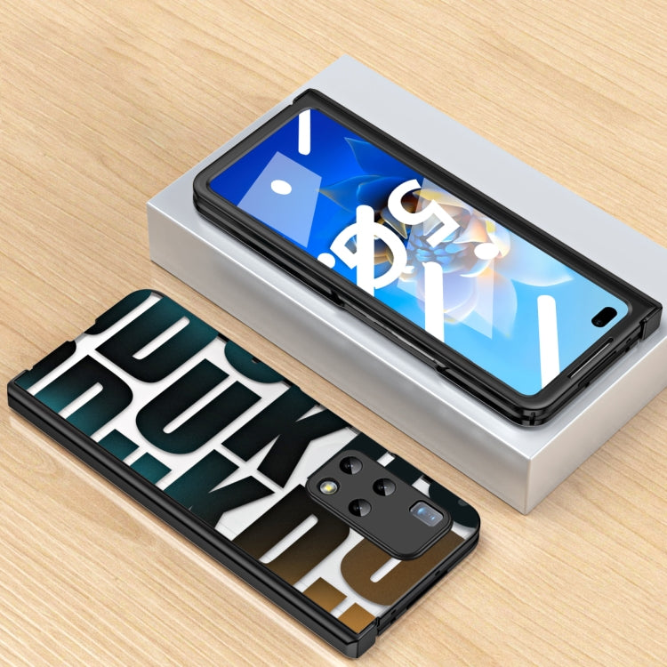 For Huawei Mate X2 Integrated Electroplating Folding Phone Case with Hinge