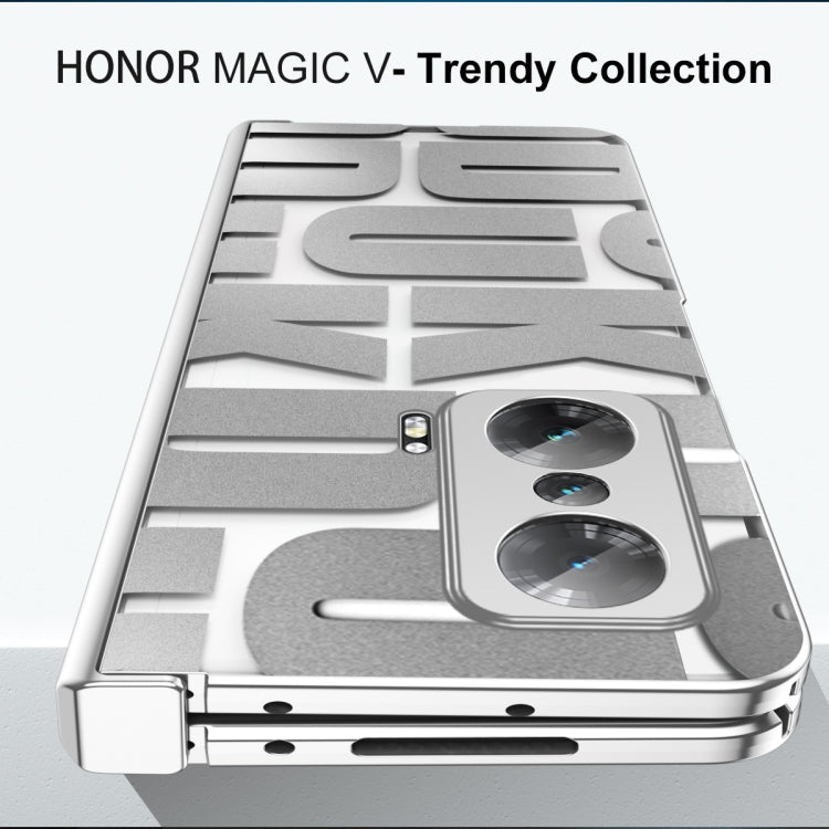 For Honor Magic V Integrated Electroplating Folding Phone Case with Hinge