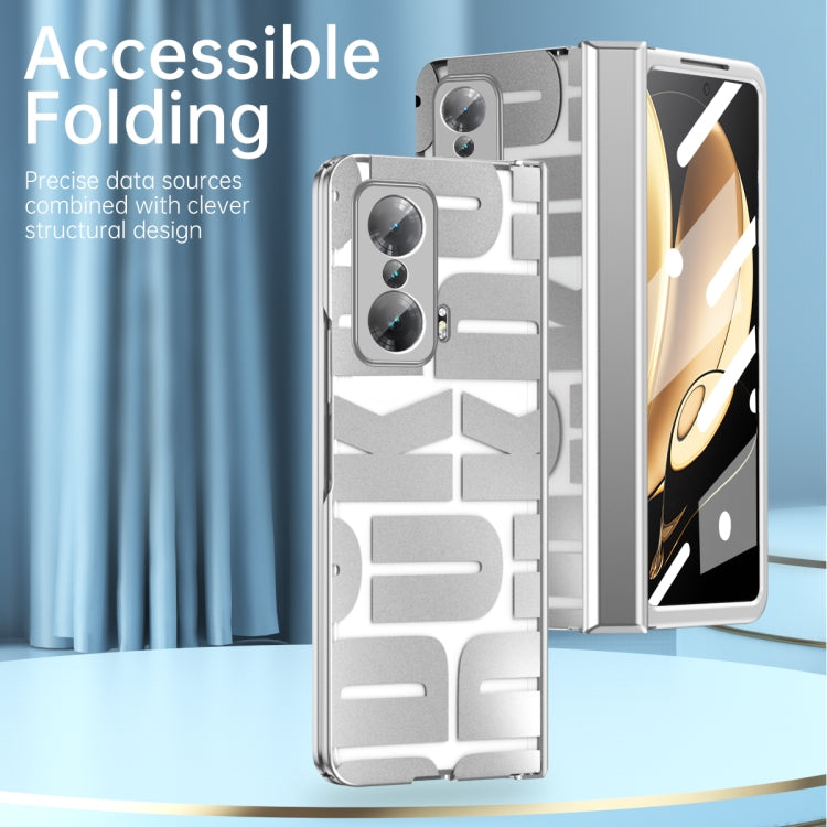 For Honor Magic V Integrated Electroplating Folding Phone Case with Hinge
