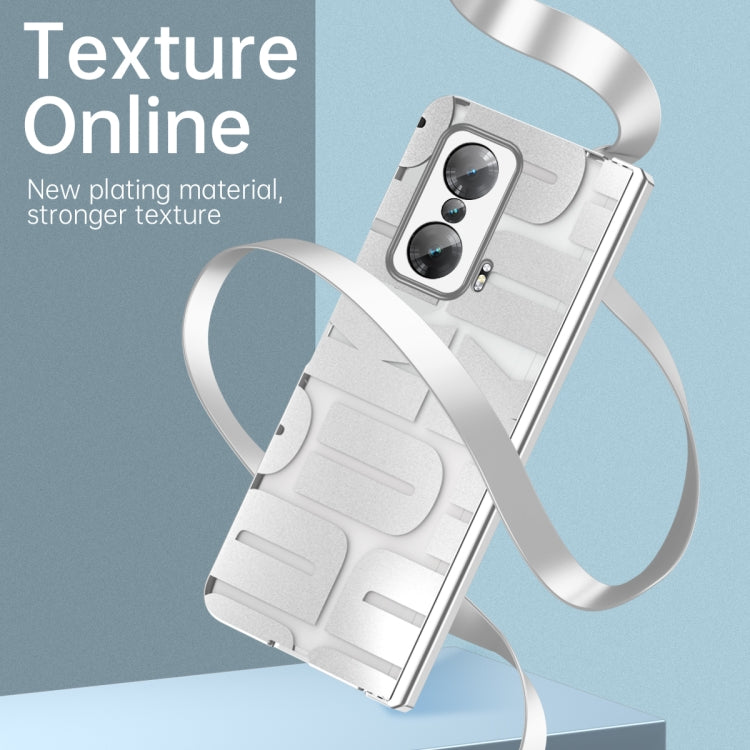 For Honor Magic V Integrated Electroplating Folding Phone Case with Hinge