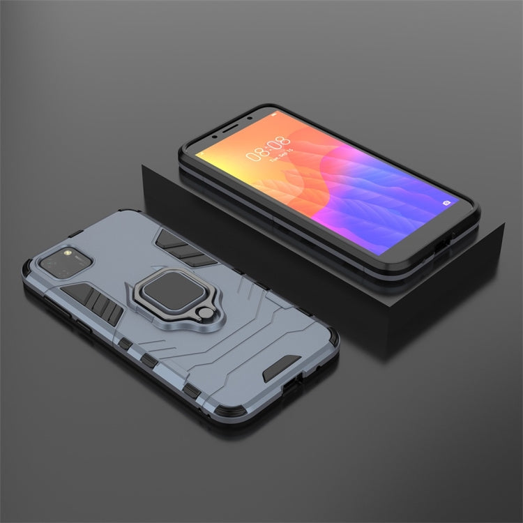 For Huawei Y5P PC + TPU Shockproof Protective Case with Ring Holder