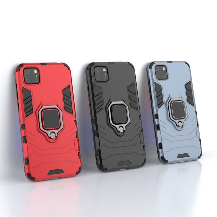 For Huawei Y5P PC + TPU Shockproof Protective Case with Ring Holder