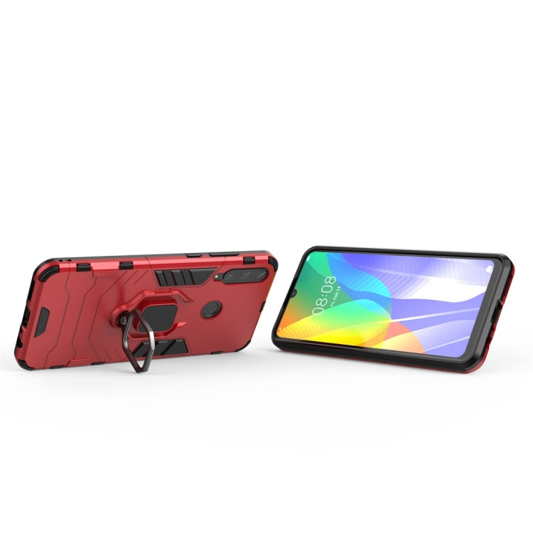 For Huawei Y6P PC + TPU Shockproof Protective Case with Ring Holder