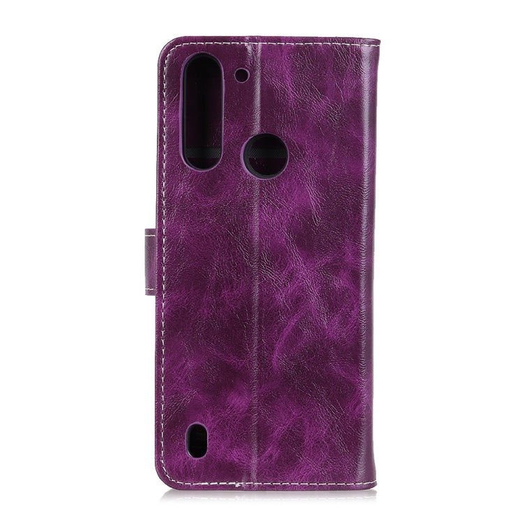 For Motorola Moto G8 Power Lite Retro Crazy Horse Texture Horizontal Flip Leather Case with Holder & Card Slots & Photo Frame & Wallet