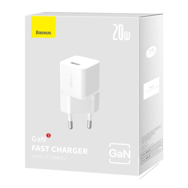 Baseus GaN5 20W USB-C / Type-C GaN Fast Charger, EU Plug