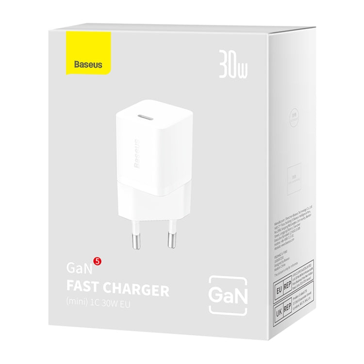 Baseus GaN5 30W USB-C / Type-C GaN Fast Charger, EU Plug