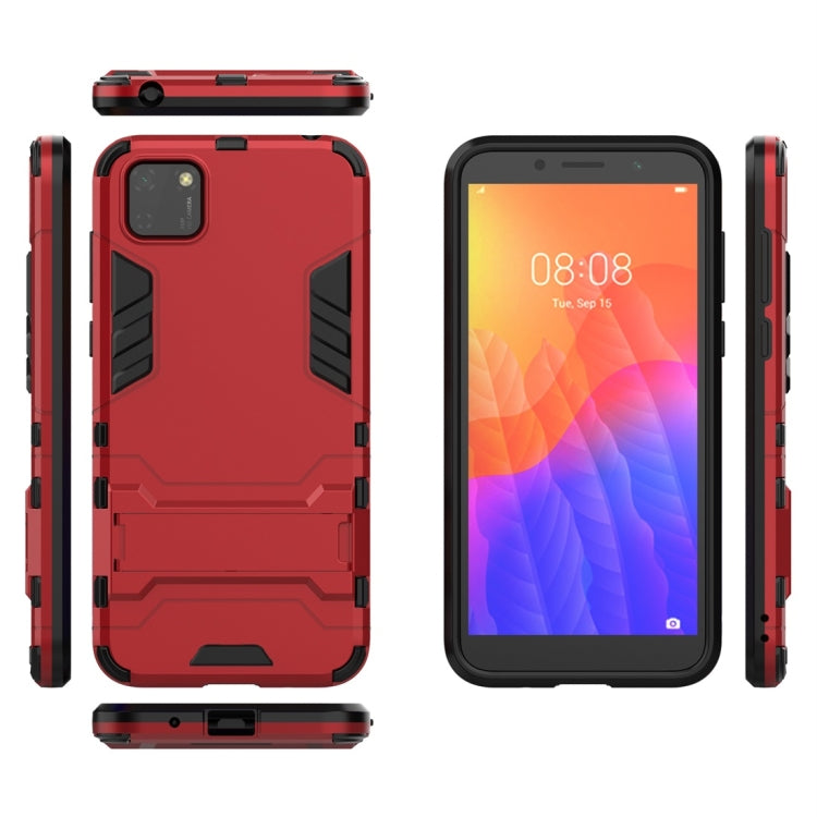 For Huawei Y5P PC + TPU Shockproof Protective Case with Holder