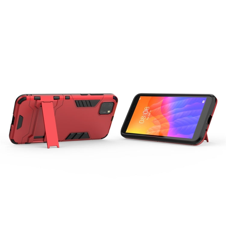 For Huawei Y5P PC + TPU Shockproof Protective Case with Holder