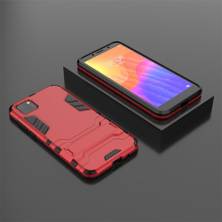 For Huawei Y5P PC + TPU Shockproof Protective Case with Holder