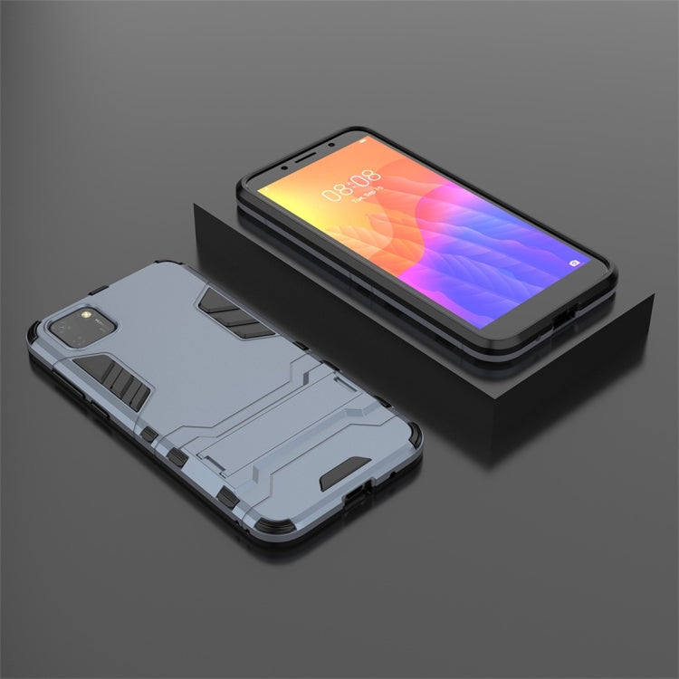For Huawei Y5P PC + TPU Shockproof Protective Case with Holder