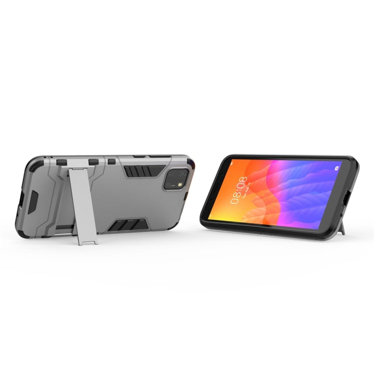 For Huawei Y5P PC + TPU Shockproof Protective Case with Holder