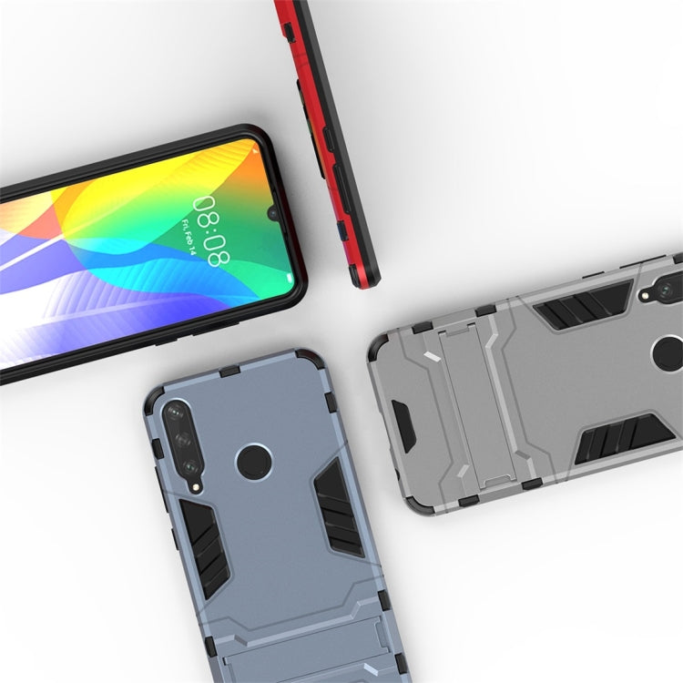 For Huawei Y6P PC + TPU Shockproof Protective Case with Holder