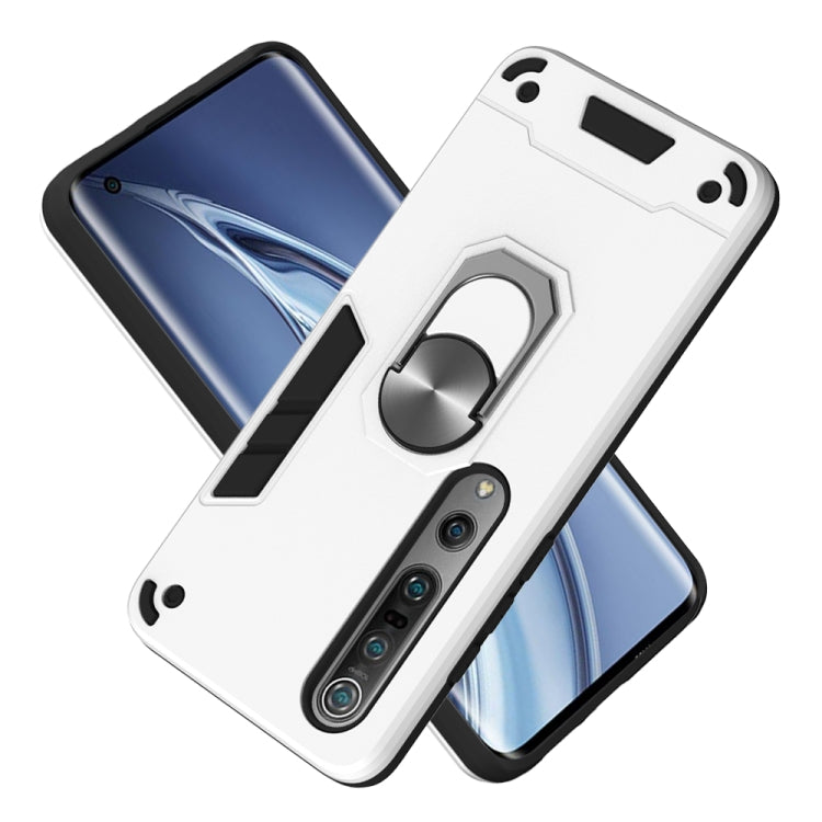 For Xiaomi Mi 10 5G / Mi 10 Pro 5G 2 in 1 Armour Series PC + TPU Protective Case with Ring Holder