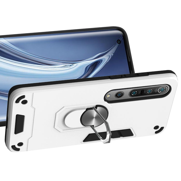 For Xiaomi Mi 10 5G / Mi 10 Pro 5G 2 in 1 Armour Series PC + TPU Protective Case with Ring Holder