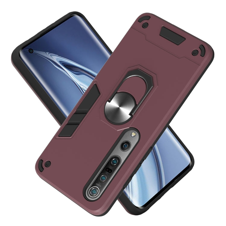 For Xiaomi Mi 10 5G / Mi 10 Pro 5G 2 in 1 Armour Series PC + TPU Protective Case with Ring Holder