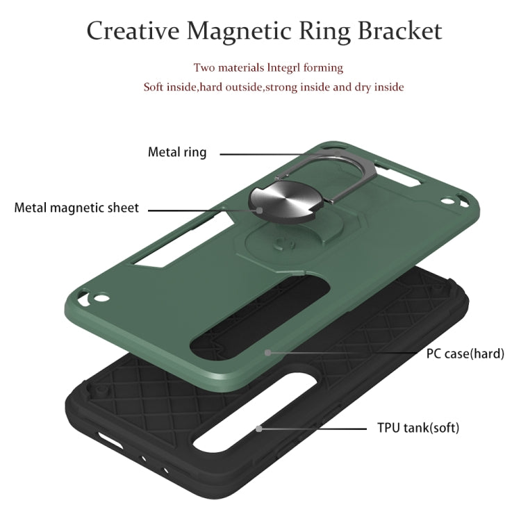 For Xiaomi Mi 10 5G / Mi 10 Pro 5G 2 in 1 Armour Series PC + TPU Protective Case with Ring Holder