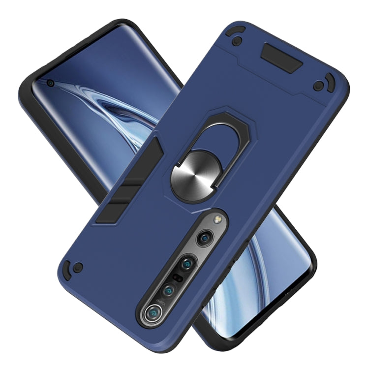 For Xiaomi Mi 10 5G / Mi 10 Pro 5G 2 in 1 Armour Series PC + TPU Protective Case with Ring Holder
