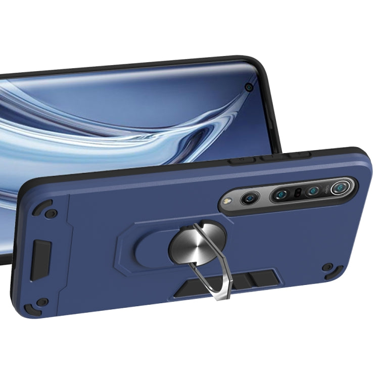 For Xiaomi Mi 10 5G / Mi 10 Pro 5G 2 in 1 Armour Series PC + TPU Protective Case with Ring Holder
